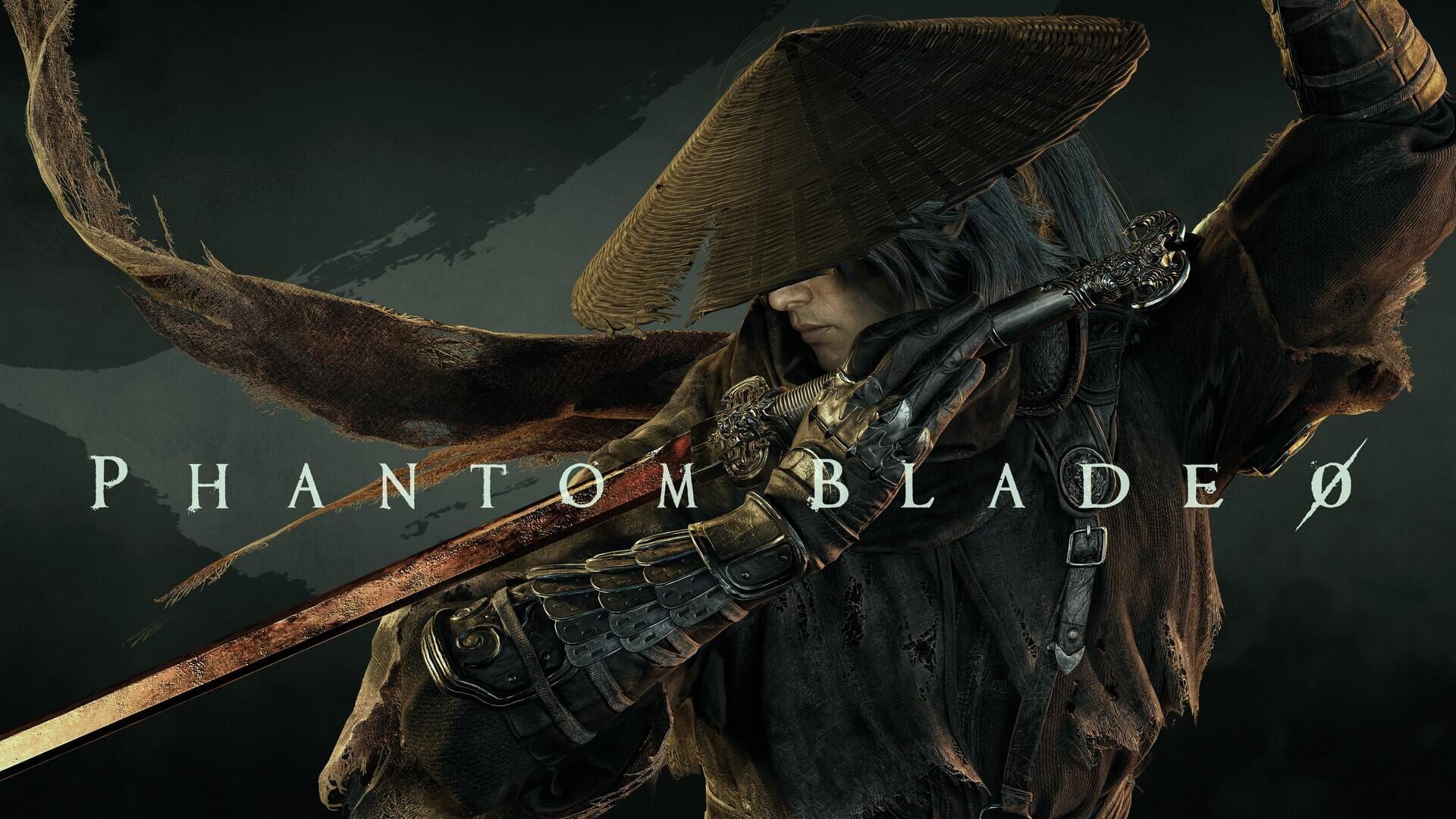 Key Art von Phantom Blade Zero: Kämpfer mit breitem Hut im Nebel, daneben der chinesische Schriftzug des Spiels